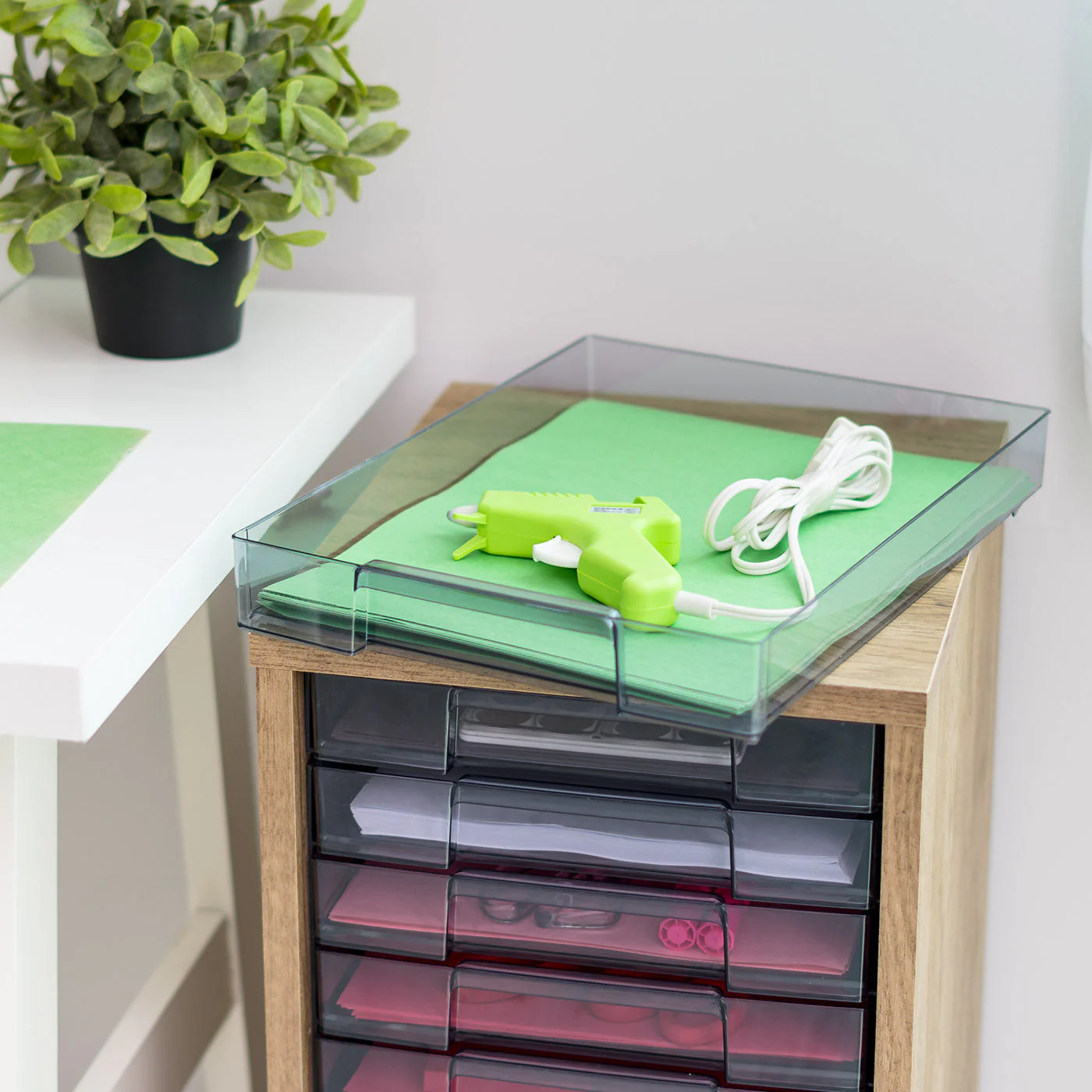 Wooden Floor Case  Desk Organizer, Multifunctional Storage, Office Supply Drawers Cart - Image 7