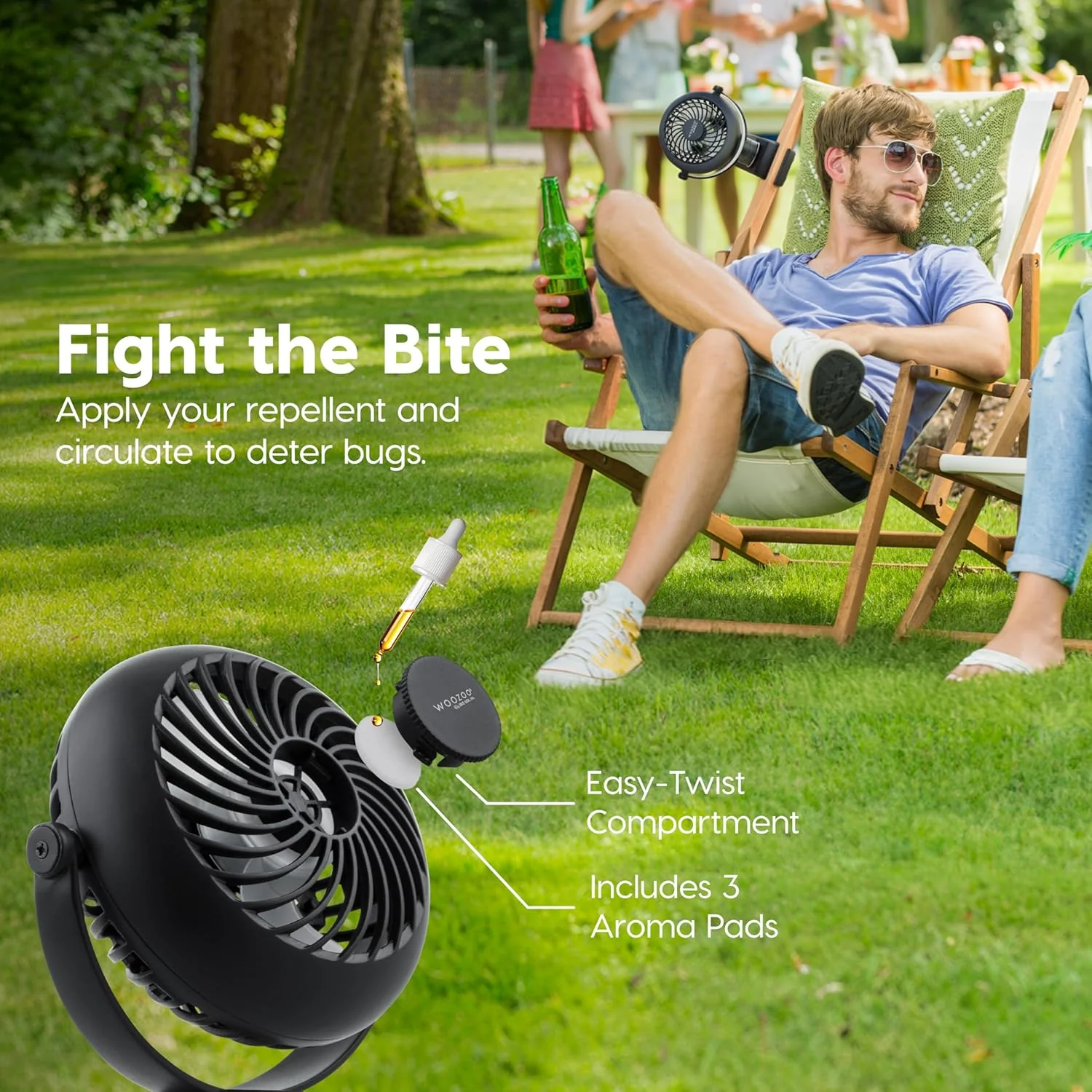 WOOZOO®  3.5" Cordless Portable Clip On Fan - Image 7