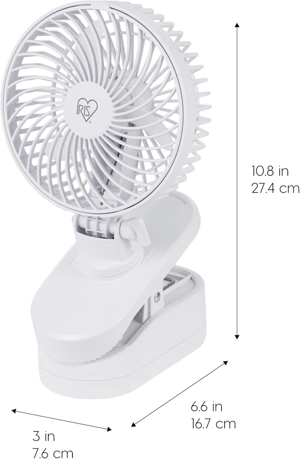 WOOZOO®  5" Battery Operated Clip On Fan - Image 3