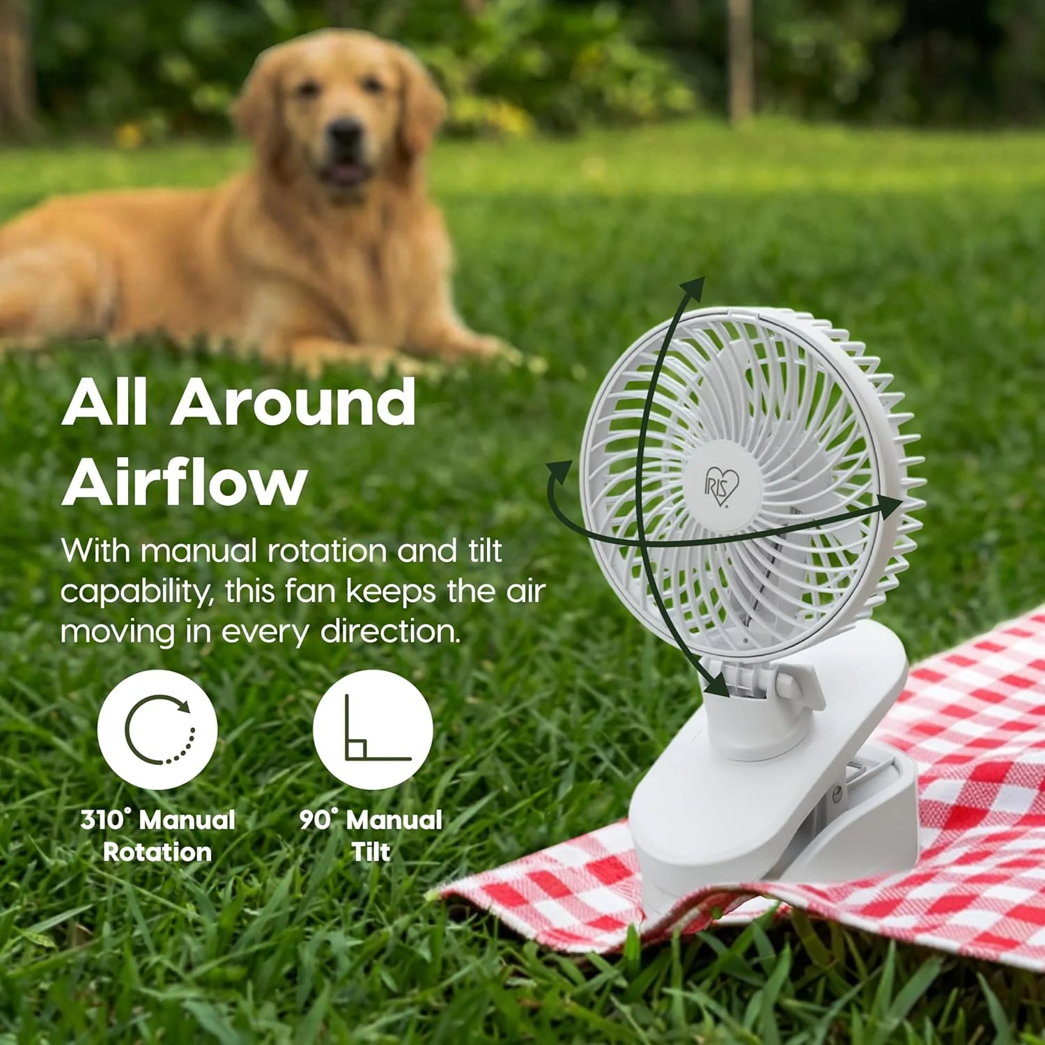 WOOZOO®  5" Battery Operated Clip On Fan - Image 6
