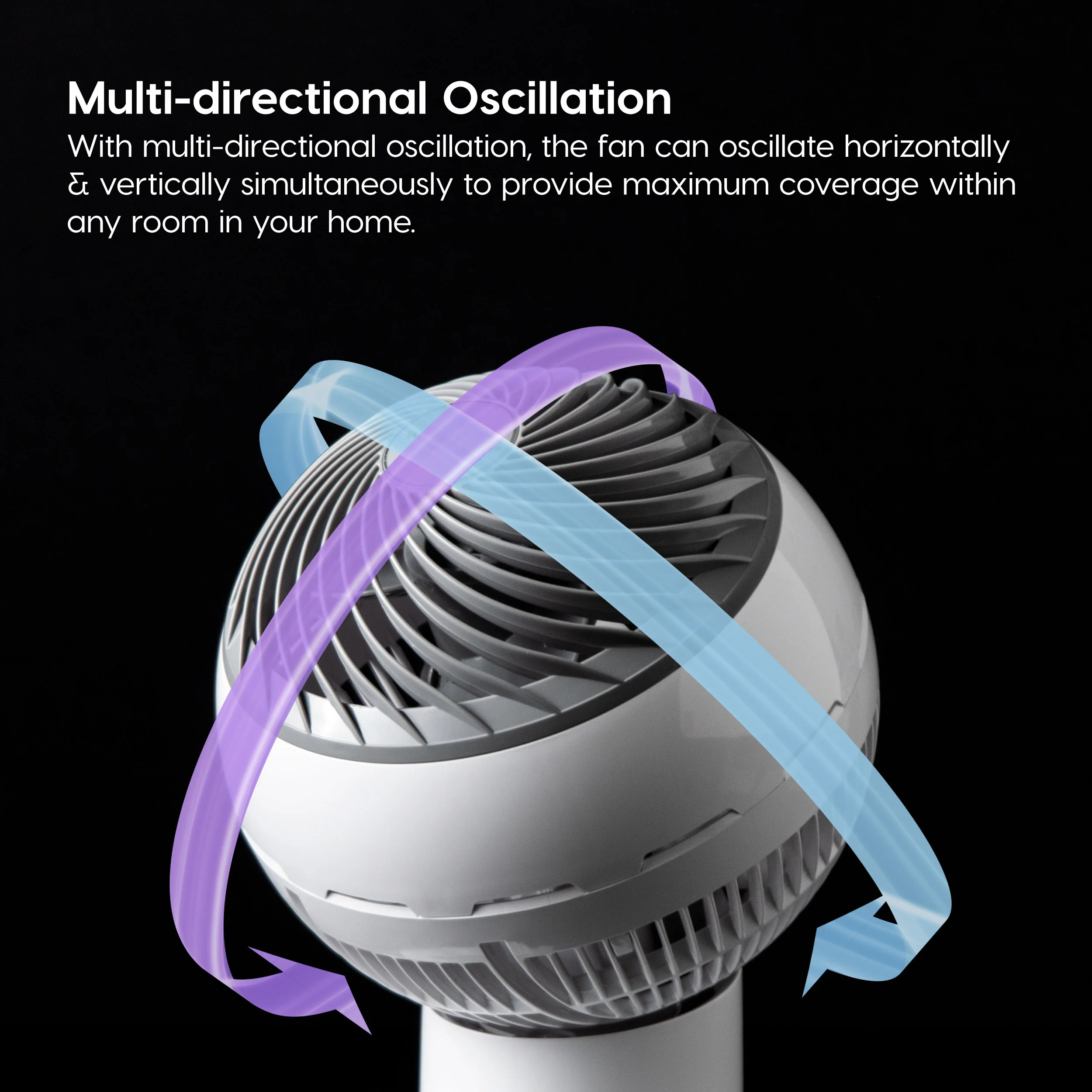 WOOZOO® Globe Fan Medium - Multi Oscillation, Powerful & Quiet DC Motor, Remote - Image 5