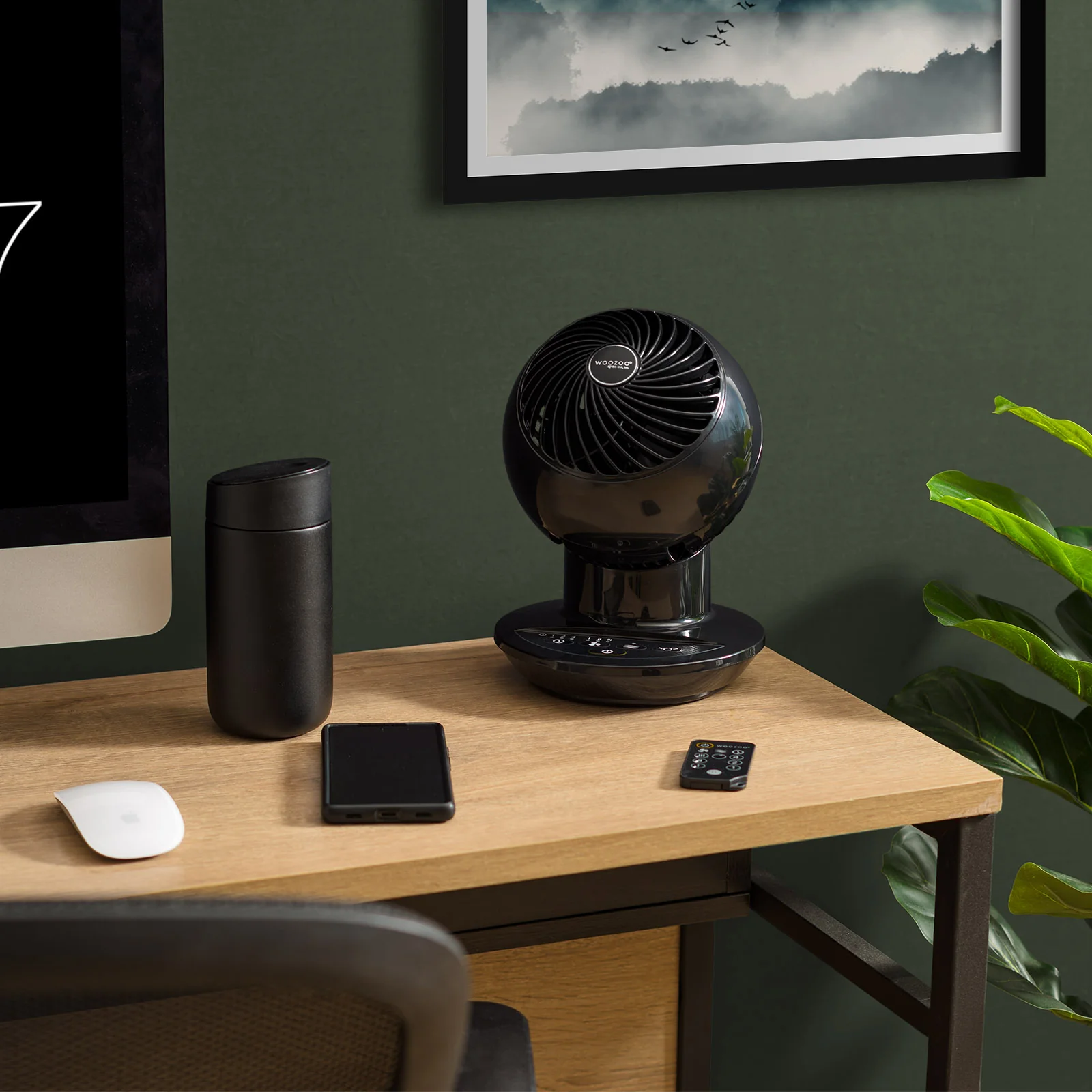 WOOZOO® Globe Fan – Small, Oscillating with Remote & Tilt - Image 5