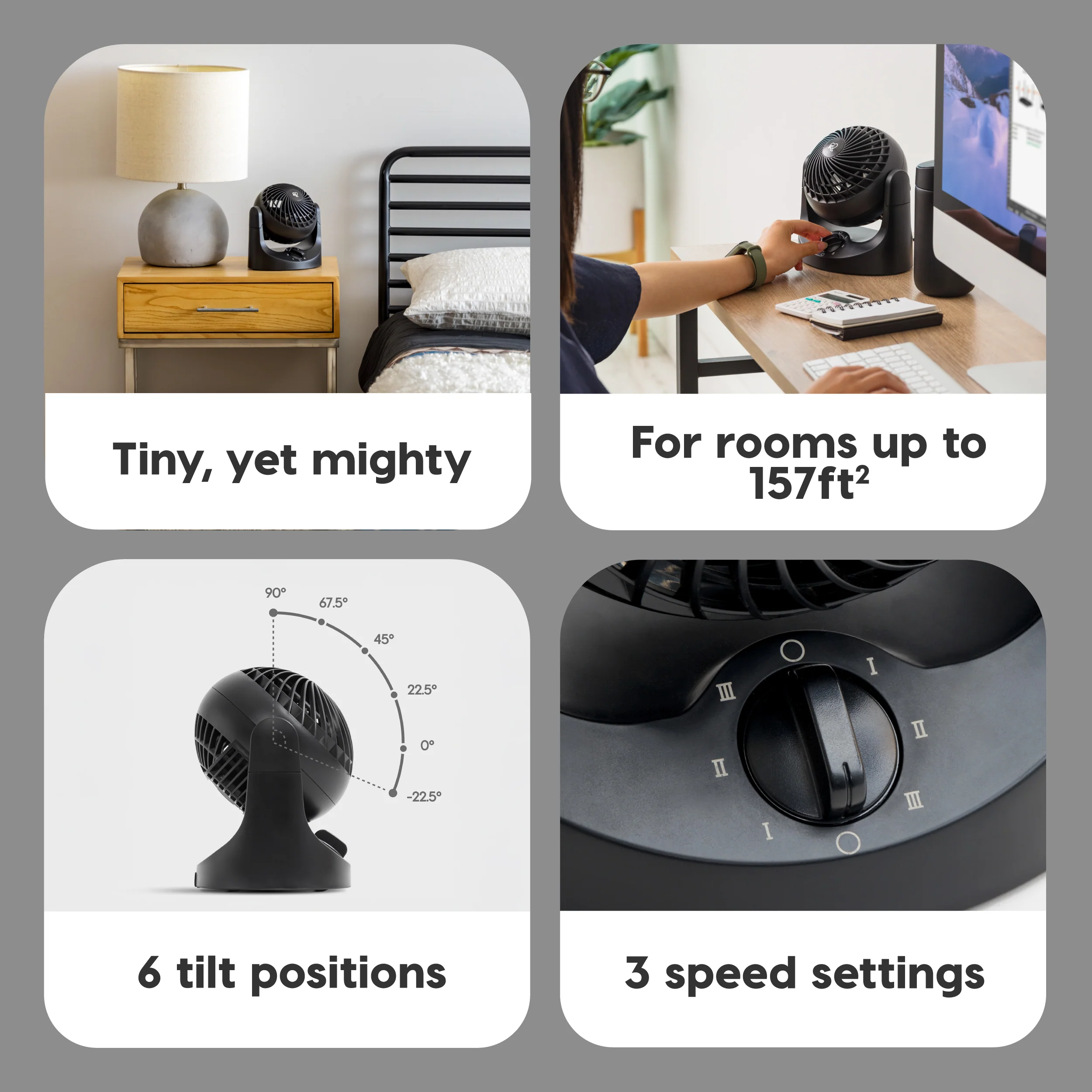 WOOZOO® HE10 - Small Table Fan - Image 5