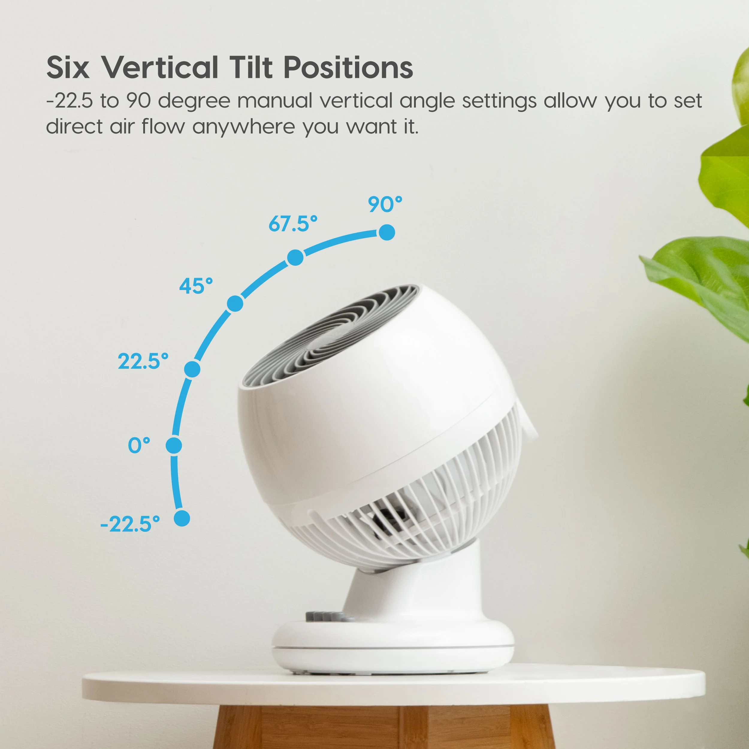 WOOZOO® M15U Compact Oscillating Circulating Fan - Image 6