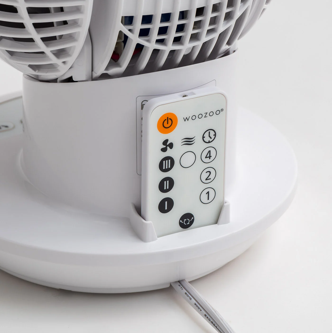 WOOZOO® Oscillating Desk Fan with Remote – Quiet 5-Speed Air Circulator - Image 3
