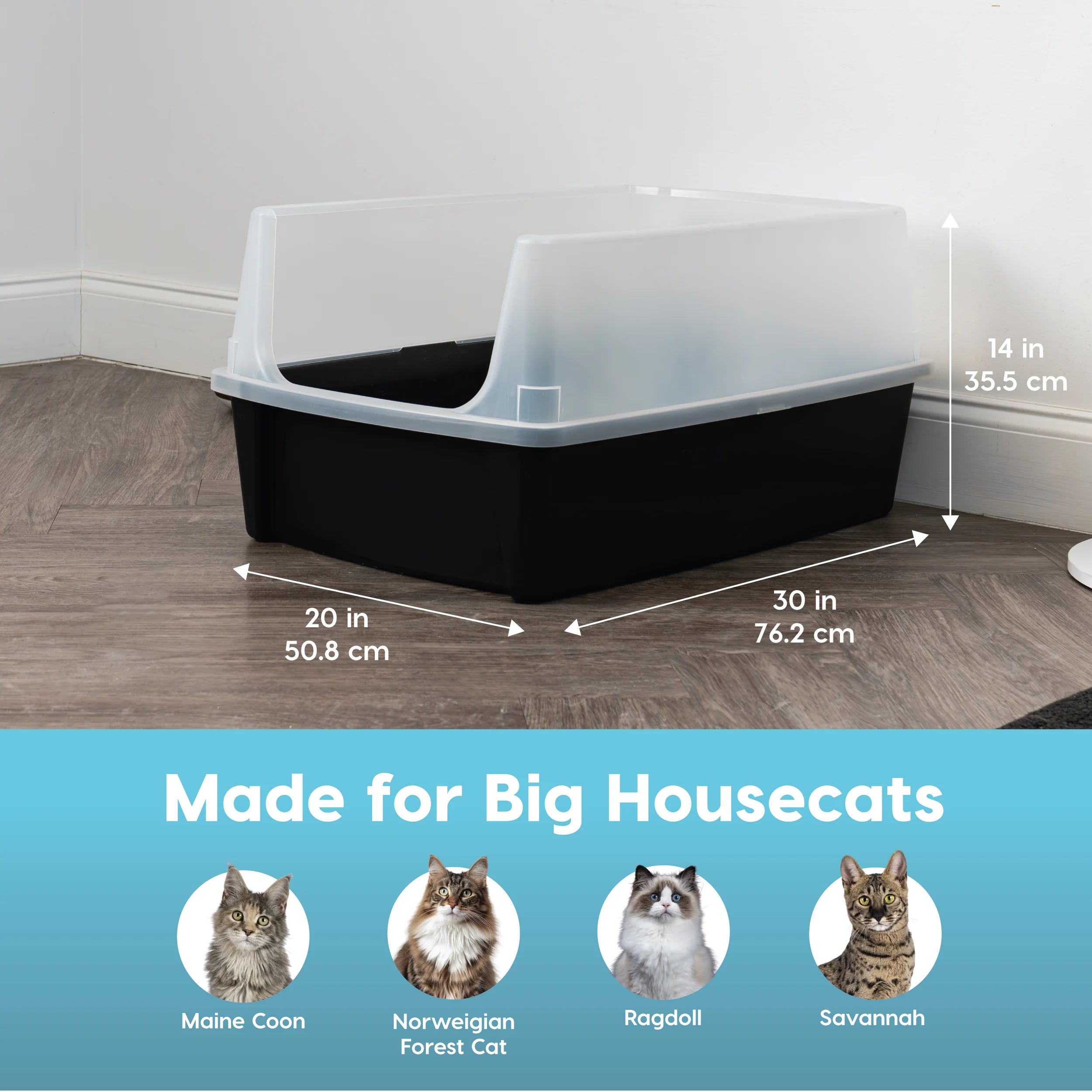 XXL Cat Litter Box with Litter Scoop - Image 8